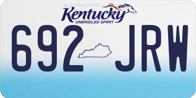 KY license plate 692JRW