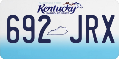KY license plate 692JRX