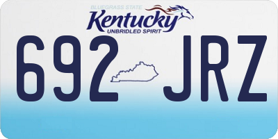 KY license plate 692JRZ