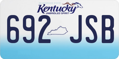 KY license plate 692JSB