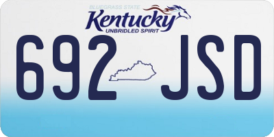 KY license plate 692JSD