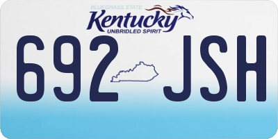 KY license plate 692JSH