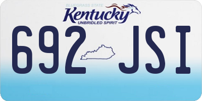 KY license plate 692JSI