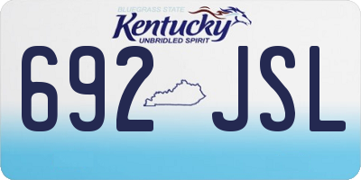 KY license plate 692JSL