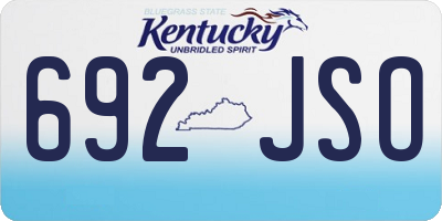 KY license plate 692JSO