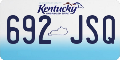 KY license plate 692JSQ