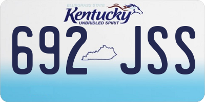 KY license plate 692JSS