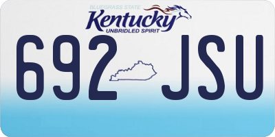 KY license plate 692JSU