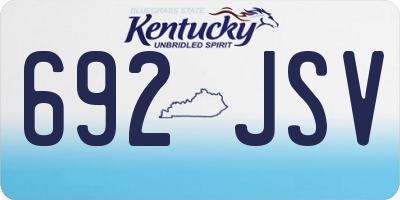 KY license plate 692JSV