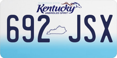 KY license plate 692JSX