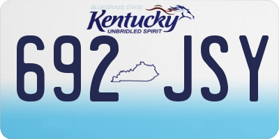 KY license plate 692JSY