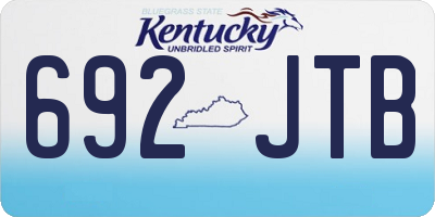 KY license plate 692JTB