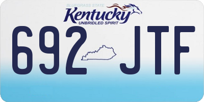 KY license plate 692JTF