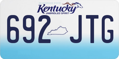 KY license plate 692JTG