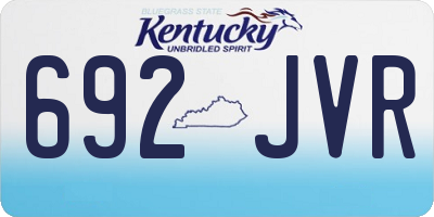 KY license plate 692JVR