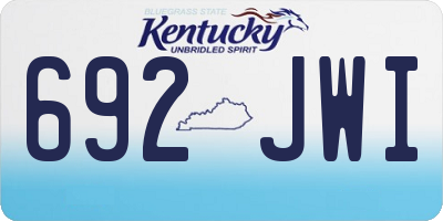 KY license plate 692JWI