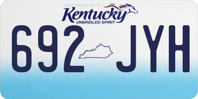 KY license plate 692JYH
