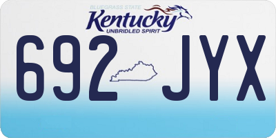 KY license plate 692JYX