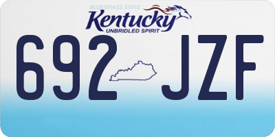 KY license plate 692JZF