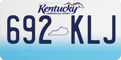 KY license plate 692KLJ