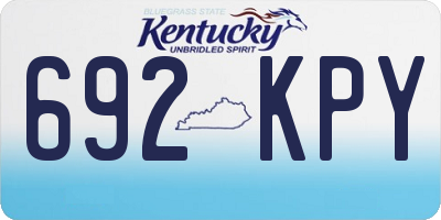 KY license plate 692KPY