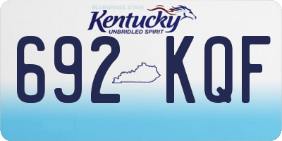 KY license plate 692KQF