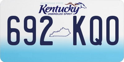 KY license plate 692KQO