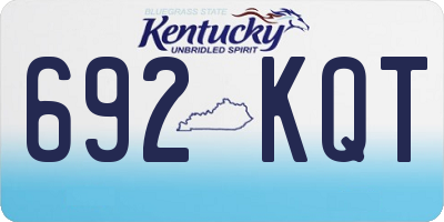 KY license plate 692KQT
