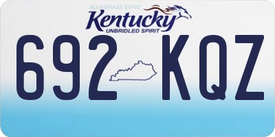 KY license plate 692KQZ