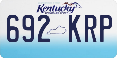 KY license plate 692KRP