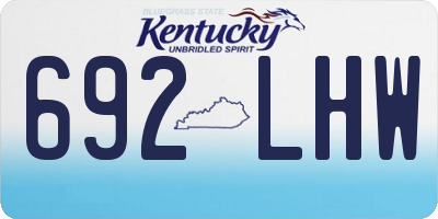 KY license plate 692LHW