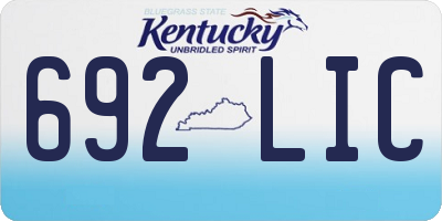 KY license plate 692LIC