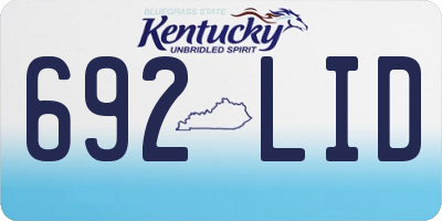 KY license plate 692LID