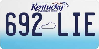 KY license plate 692LIE