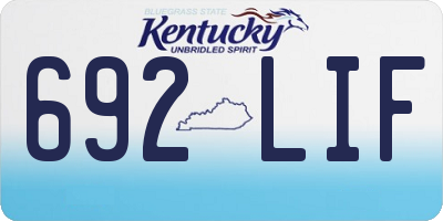 KY license plate 692LIF