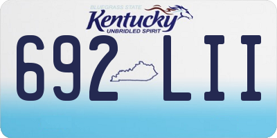KY license plate 692LII