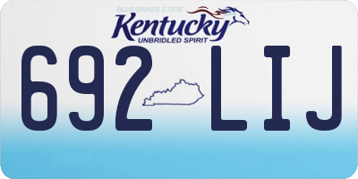 KY license plate 692LIJ