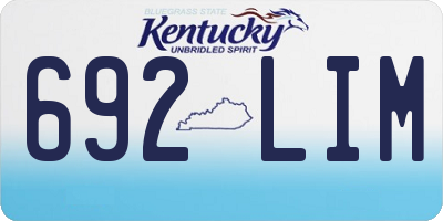 KY license plate 692LIM