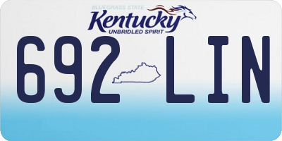 KY license plate 692LIN