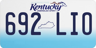 KY license plate 692LIO