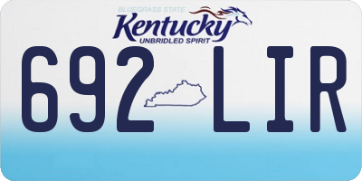 KY license plate 692LIR