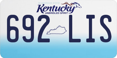 KY license plate 692LIS