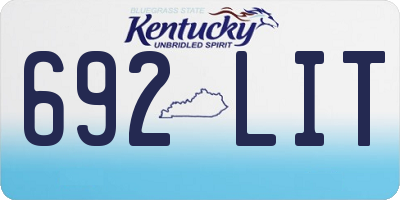 KY license plate 692LIT