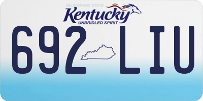KY license plate 692LIU