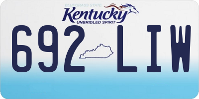 KY license plate 692LIW