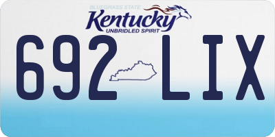 KY license plate 692LIX