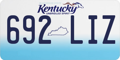 KY license plate 692LIZ