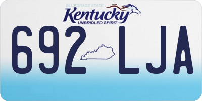 KY license plate 692LJA