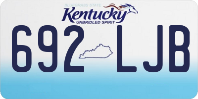 KY license plate 692LJB