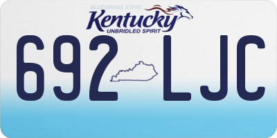 KY license plate 692LJC